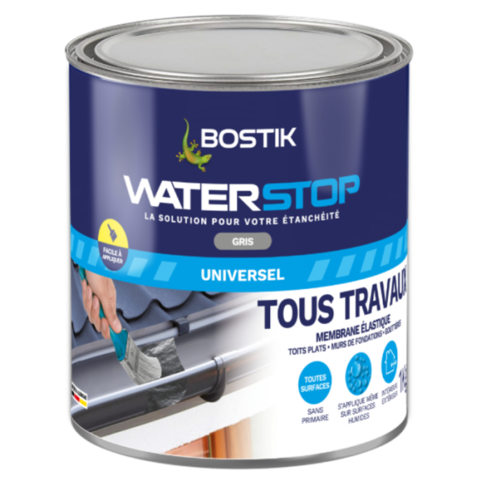 Membrane d'étanchéité gris Waterstop 1 kg Bostik | ProForPro