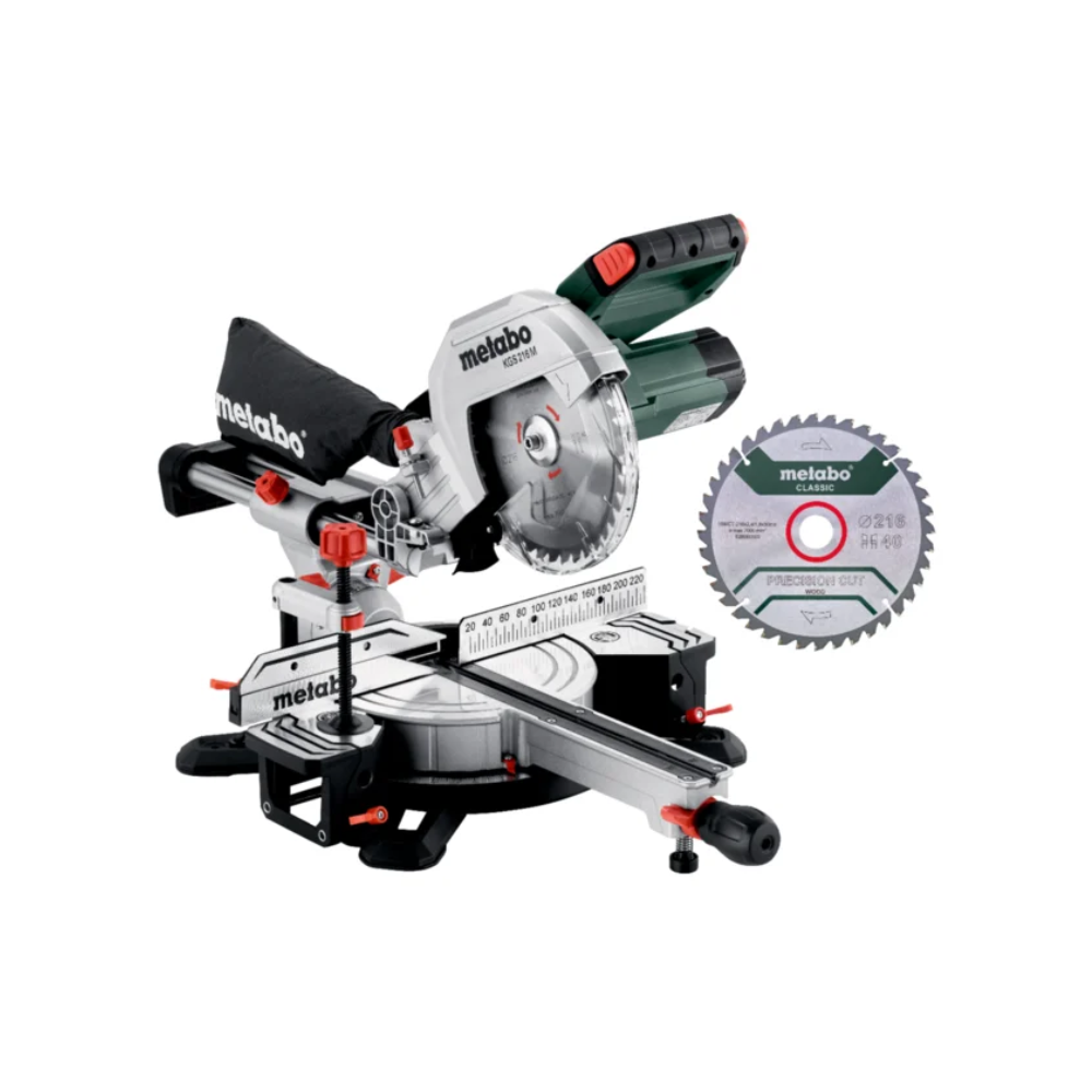 Metabo KGS 216 M Set Scie à onglet radiale 1200W Ø216 | ProForPro