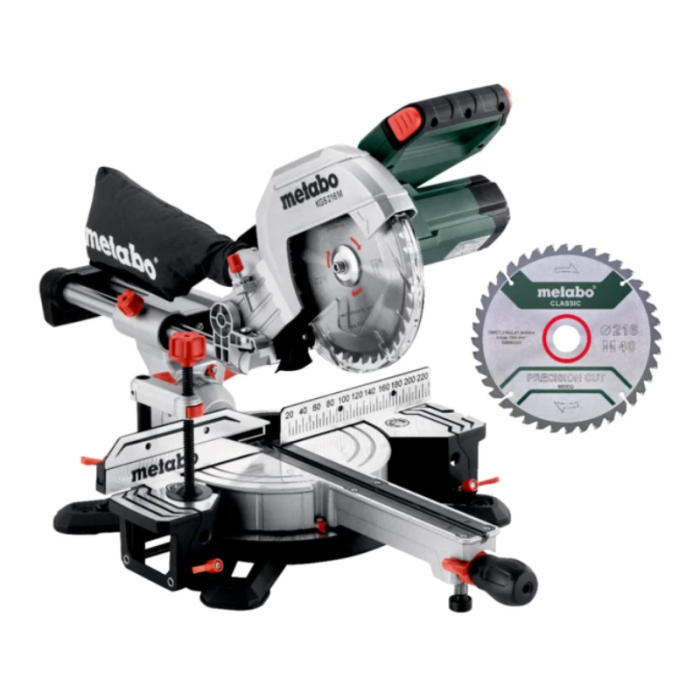 Metabo KGS 216 M Set Scie à onglet radiale 1200W Ø216 | ProForPro