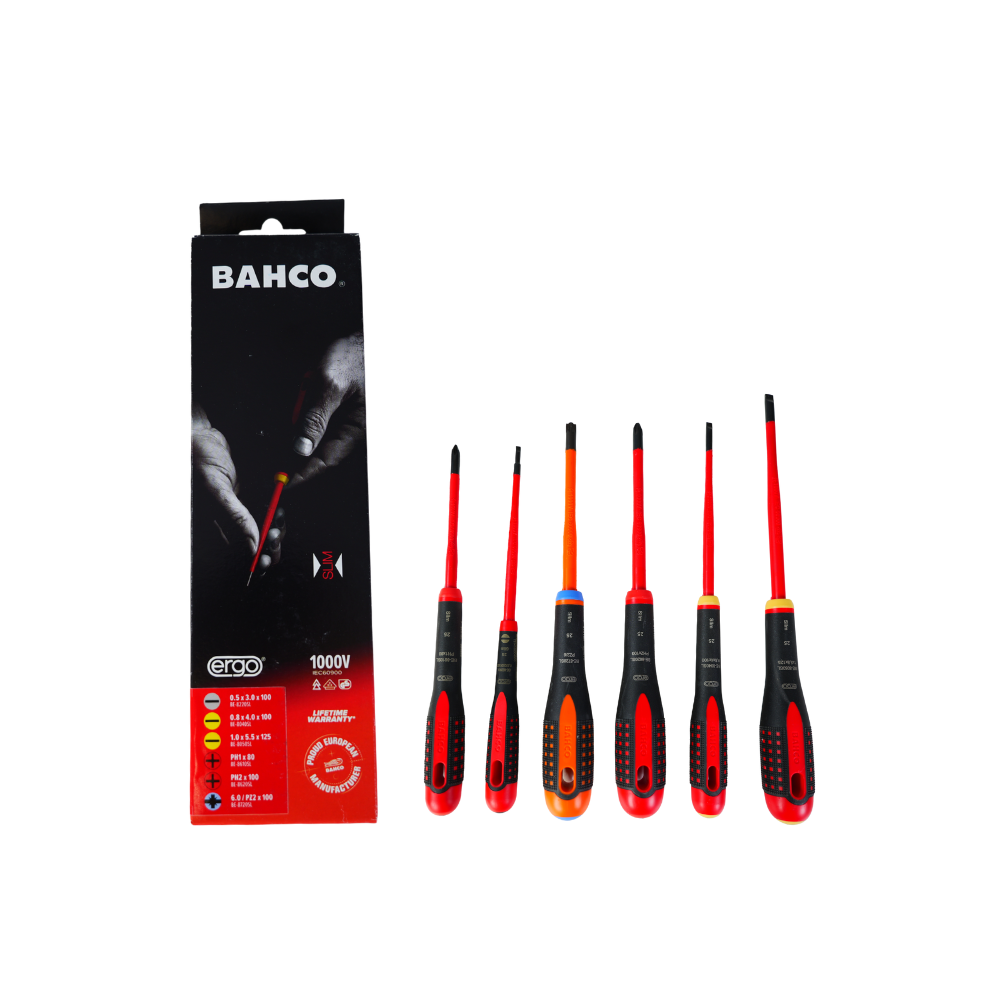 Lot de 6 tournevis isolés VDE ERGO Bahco ERGO.106SL | ProForPro