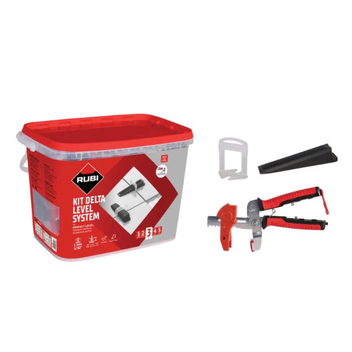 RUBI Delta Level System - Kit brides 1 mm V4 nivellement