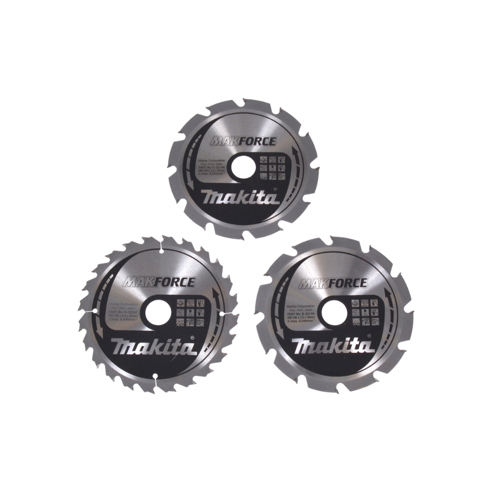 Lot de 3 lames carbure Ø190 mm Makita B-33906 | ProForPro