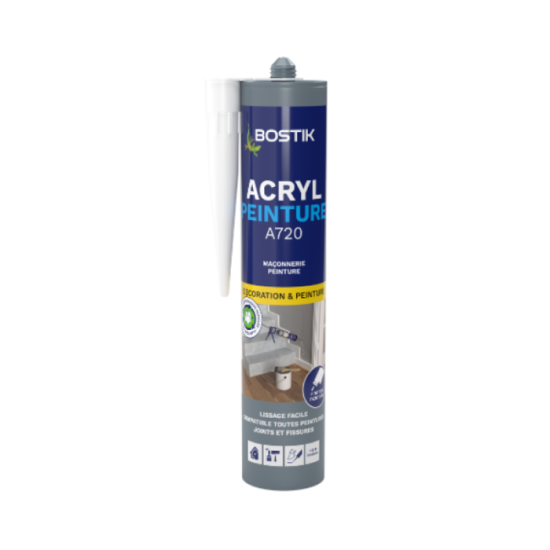 Mastic acrylique peignable blanc 310 ml Bostik | ProForPro