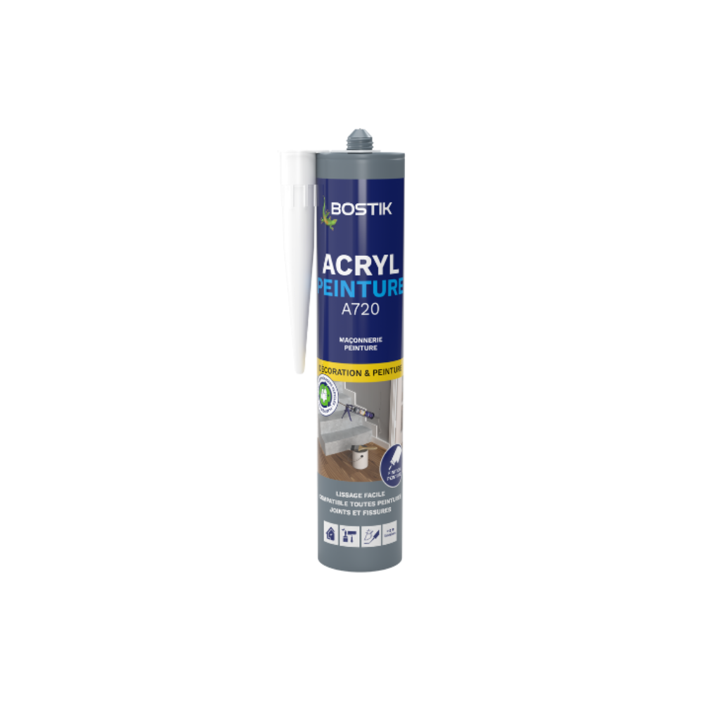 Mastic acrylique peignable blanc 310 ml Bostik | ProForPro