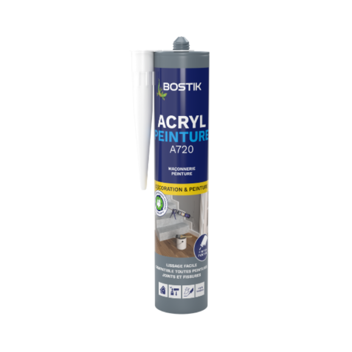 Mastic acrylique peignable blanc 310 ml Bostik | ProForPro