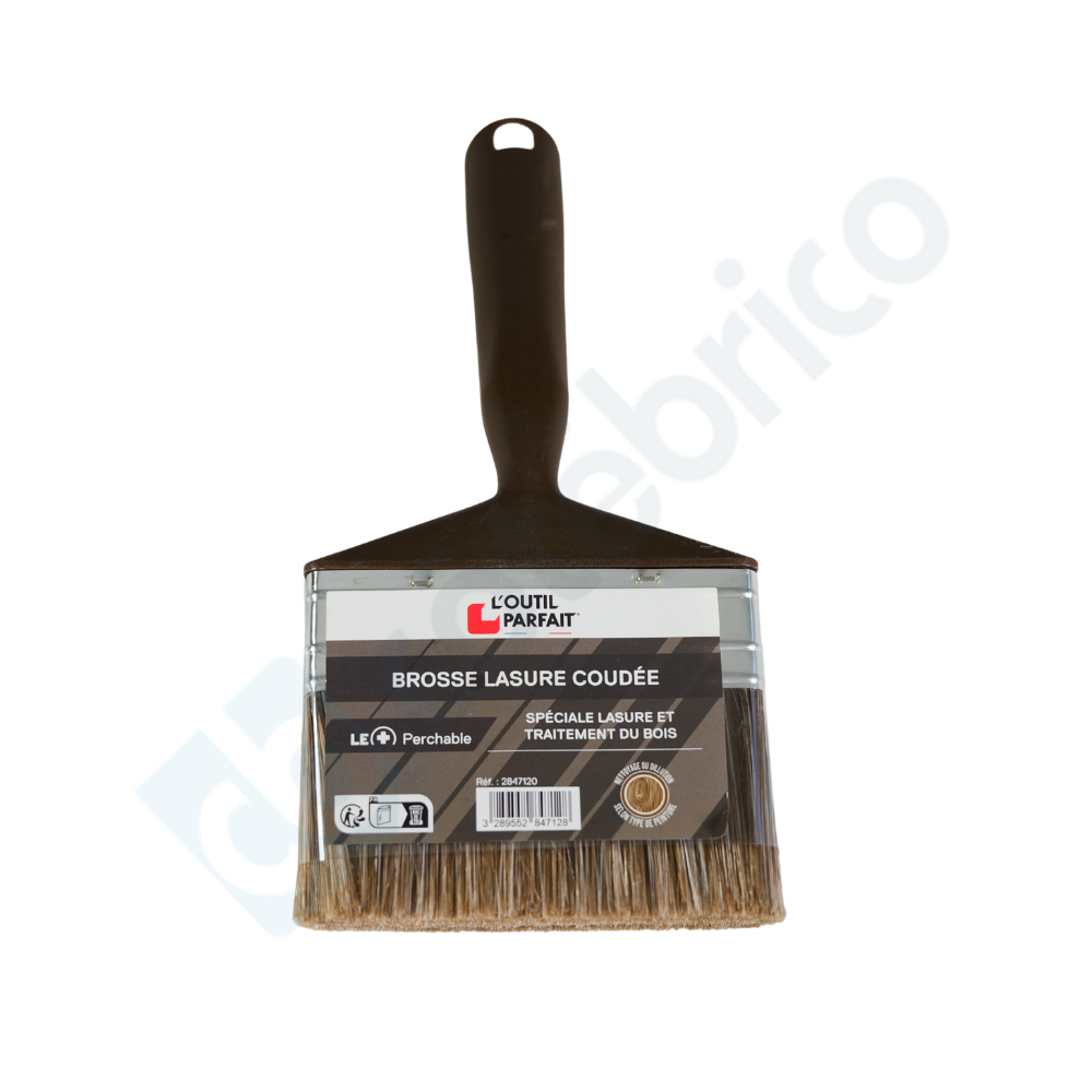 Brosse à lasure coudée 120 mm Outil Parfait