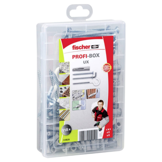 Assortiment vis, crochets et chevilles Fischer Profi-Box 118 pcs 518526
