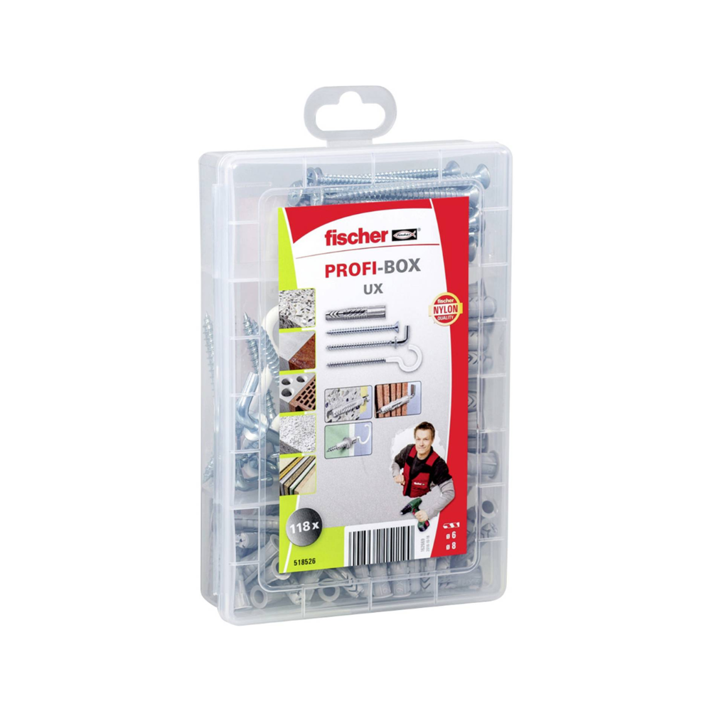 Assortiment vis, crochets et chevilles Fischer Profi-Box 118 pcs 518526