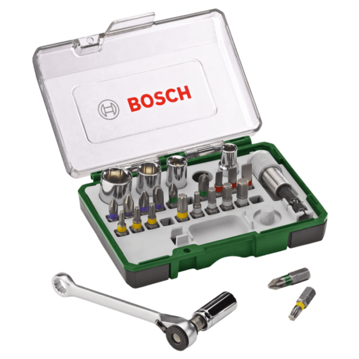 Bosch — Assortiment embouts de vissage avec cliquet 27 pièces | ProForPro