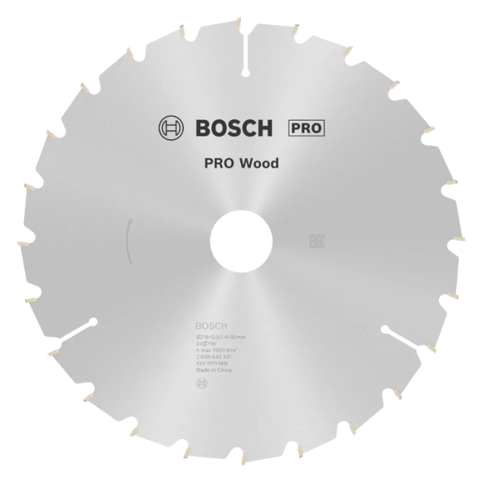 Bosch PRO Wood — Lame scie circulaire Ø 216 x 30 mm 24 dents | ProForPro
