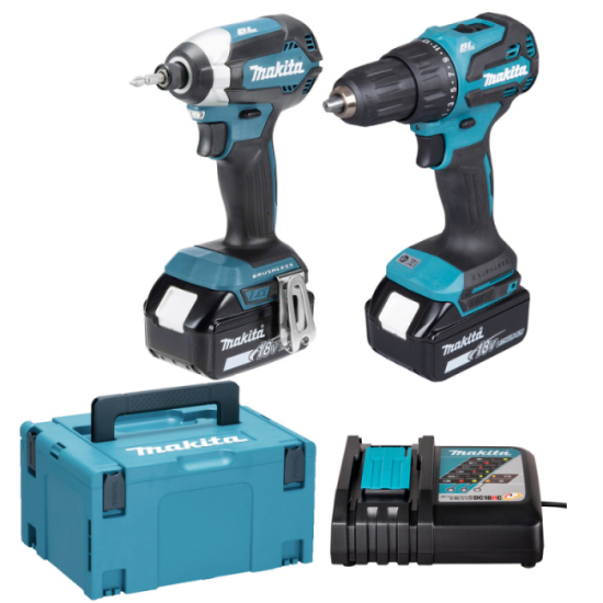 Combo perceuse à percussion DHP490 + visseuse à chocs DTD153 Makita DLX2537TJ 2x5,0 Ah | ProForPro