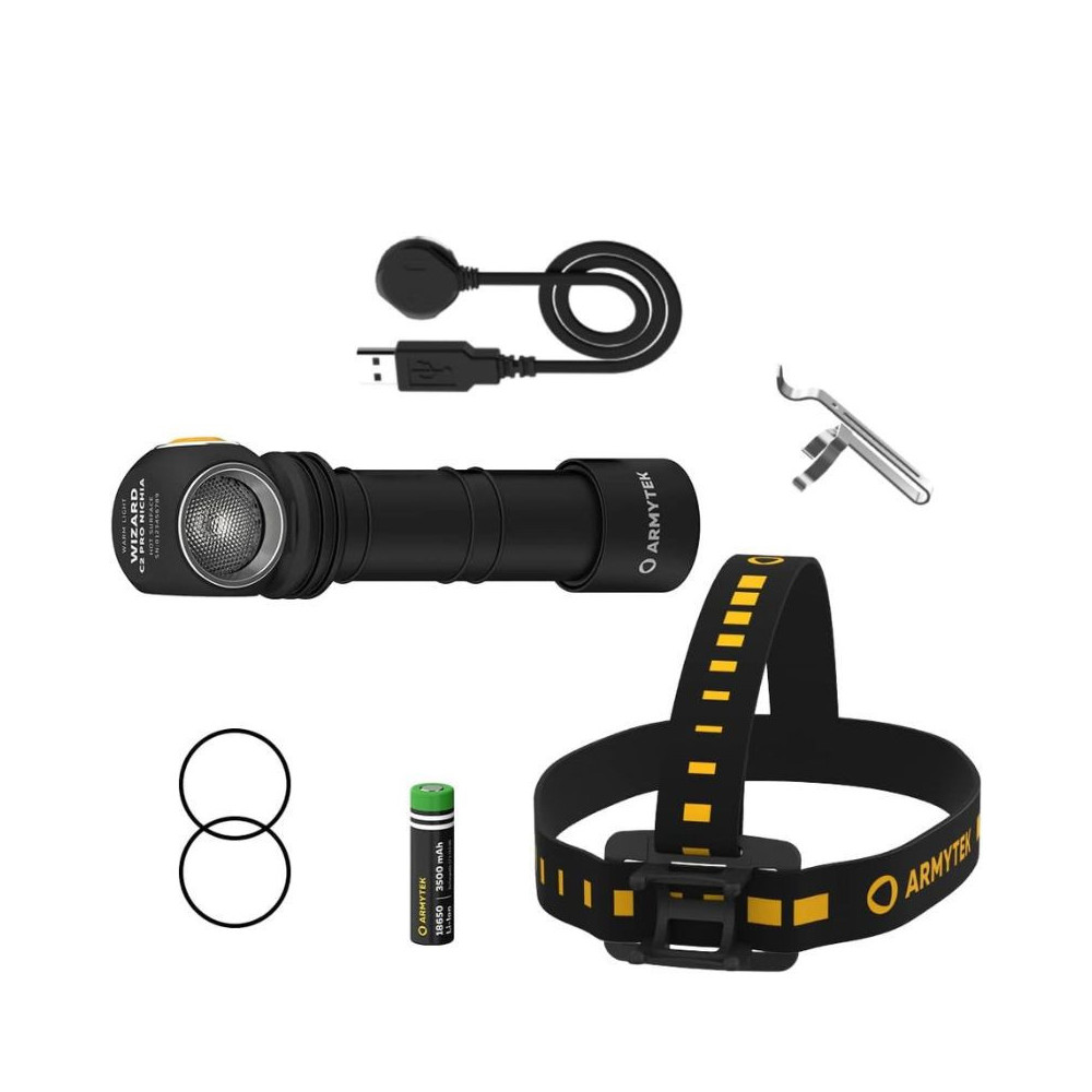 Lampe frontale Wizard C2 Pro Nichia 1600 lm Armytek F06801PW | ProForPro