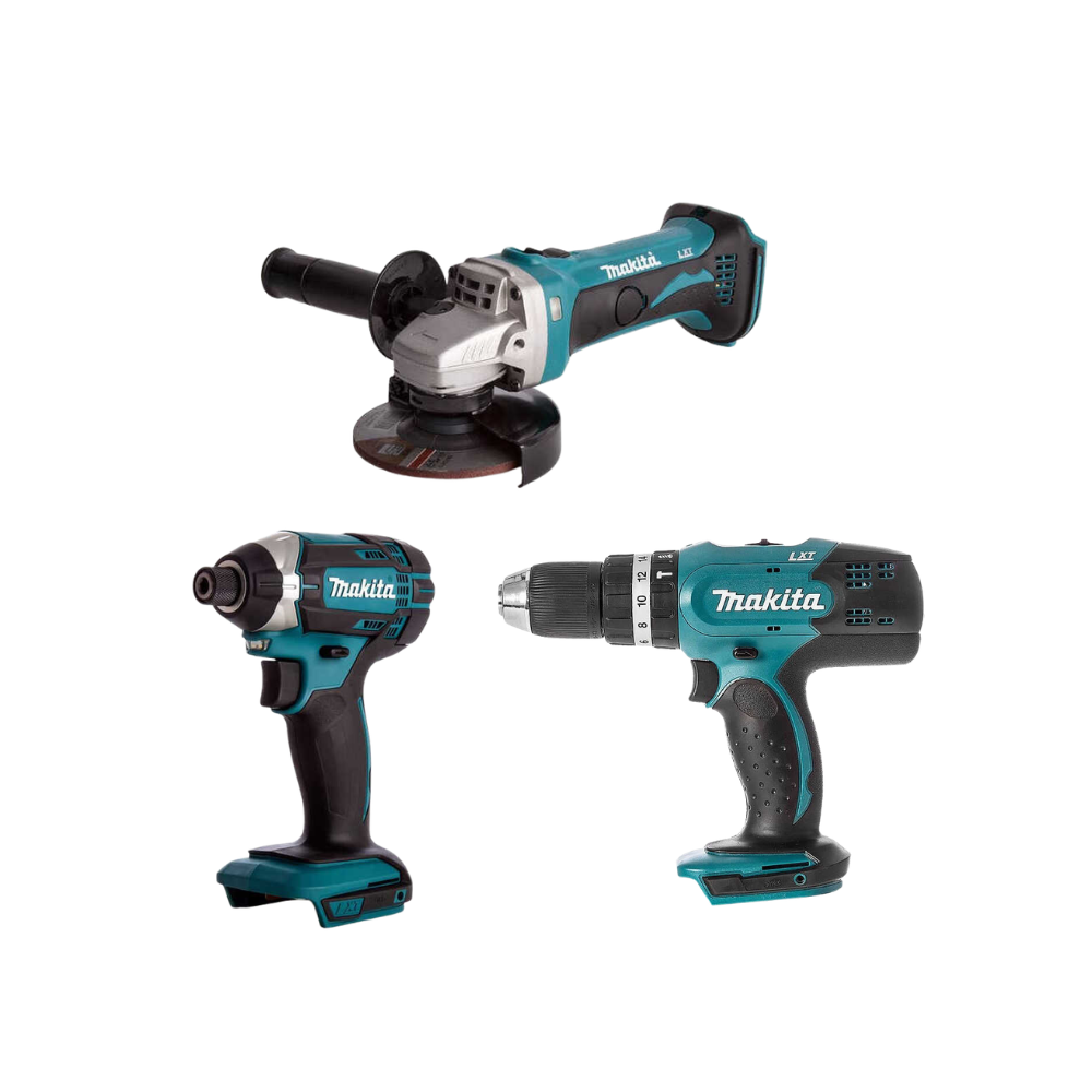 Lot meuleuse d'angle DGA452 + visseuse à chocs DTD152 + perceuse à percussion DHP453 Makita PROMO-LOT013 machines nues |