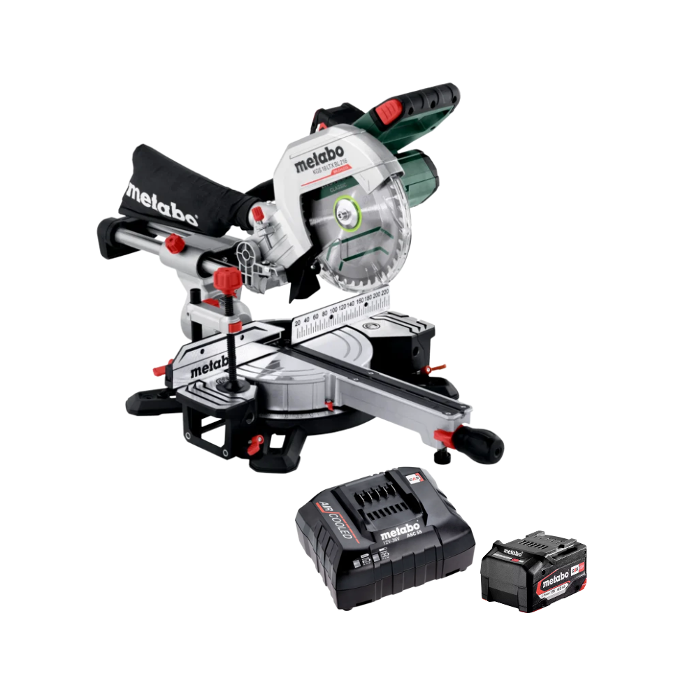 Metabo KGS 18 LTX BL 216 Scie à onglet 18V Ø216 4,0Ah | ProForPro