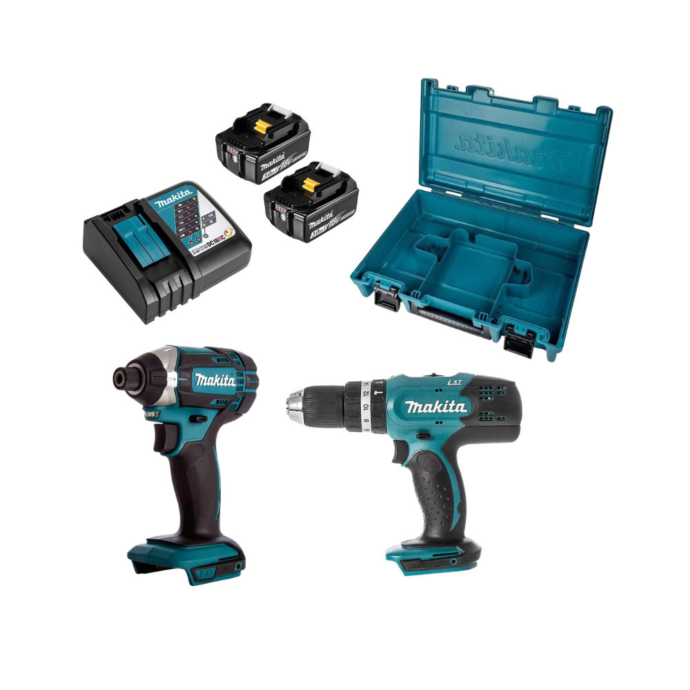 Combo perceuse à percussion DHP453 + visseuse à chocs DTD152 Makita DLX2142S 2x3,0 Ah | ProForPro