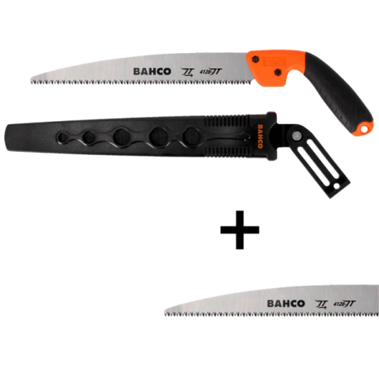 Scie arboricole d'élagage + étui + lame Bahco 4128-JT-H-BLADE | ProForPro