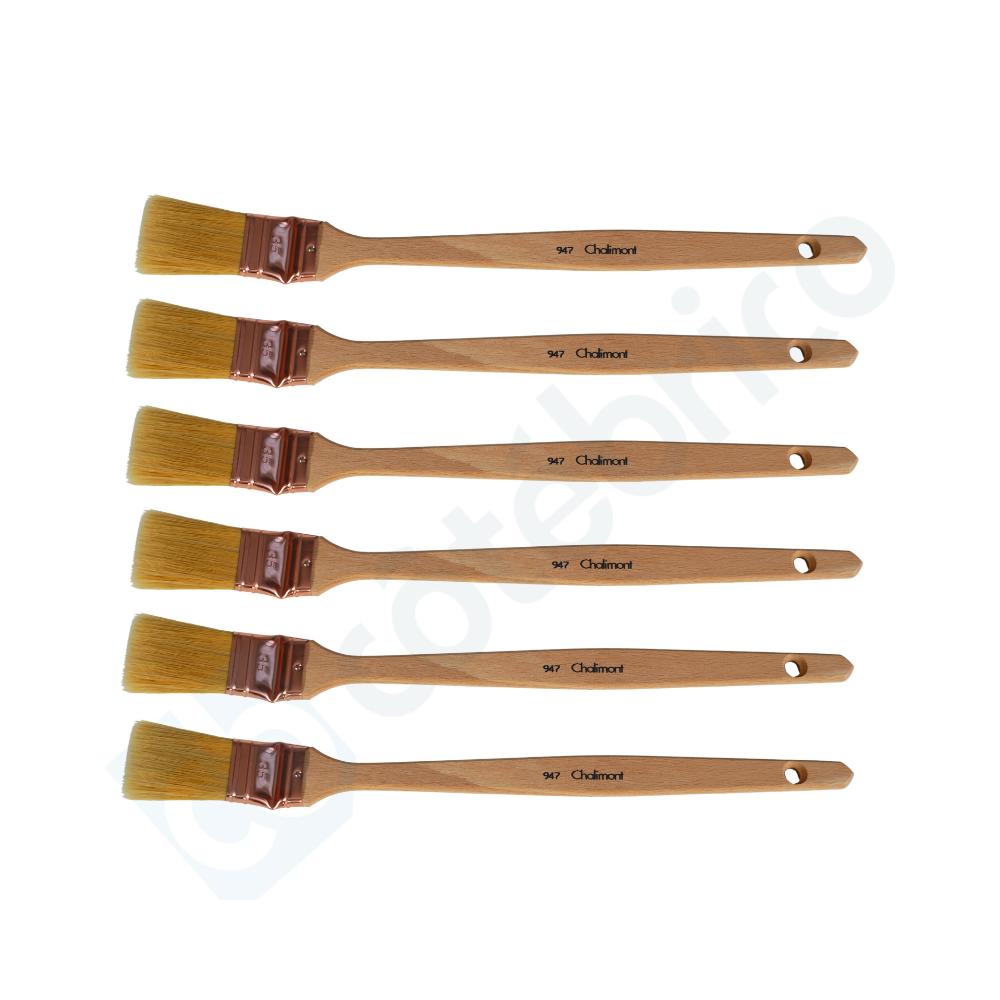 Lot de 6 brosses plates coudées n° 35 Outil Parfait