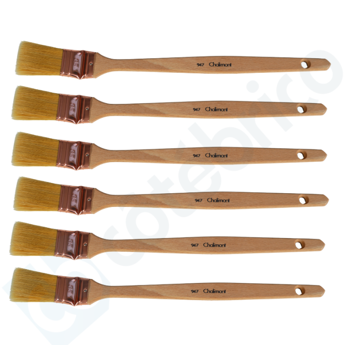Lot de 6 brosses plates coudées n° 35 Outil Parfait