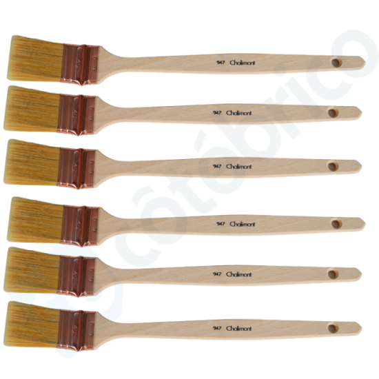 Lot de 6 brosses plates coudées n° 45 Outil Parfait