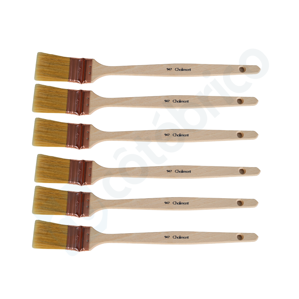 Lot de 6 brosses plates coudées n° 45 Outil Parfait