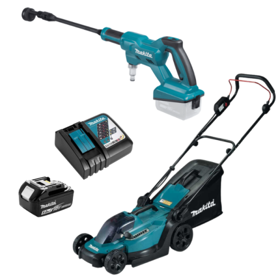 Pack tondeuse + nettoyeur 18V LXT Makita DLX2583T 1x5,0 Ah | ProForPro