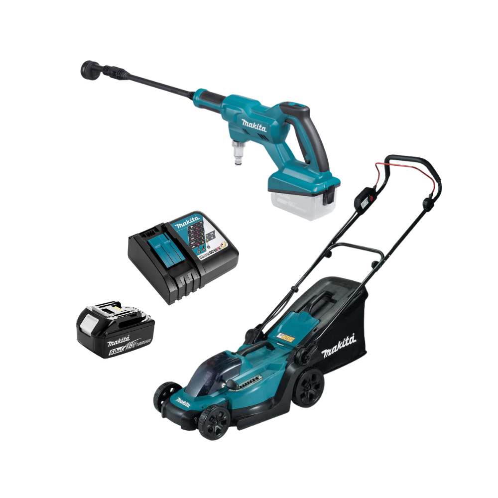 Pack tondeuse + nettoyeur 18V LXT Makita DLX2583T 1x5,0 Ah | ProForPro