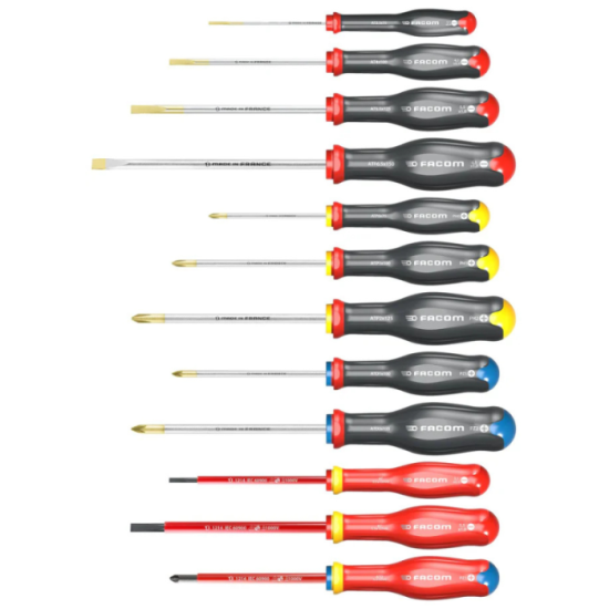 Coffret 12 tournevis Protwist + 2 racks Facom AT.J12R1PB | ProForPro