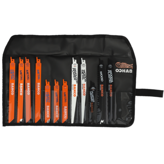 Jeu de 12 lames de scie sabre bois et métal Bahco 3940-MIX-SET-12P | ProForPro