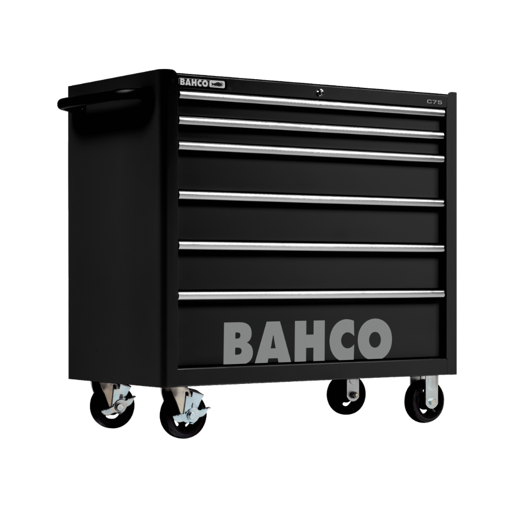 Servante d'atelier 6 tiroirs grande capacité noire Bahco 1475KXL6BLACK | ProForPro