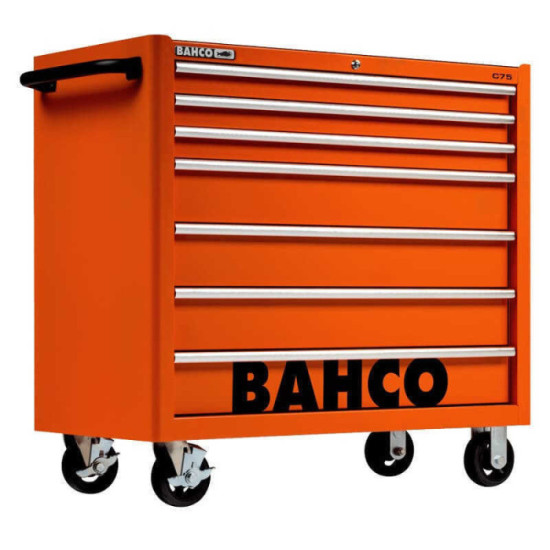 Servante d'atelier 7 tiroirs très grande capacité orange Bahco 1475KXL7 | ProForPro