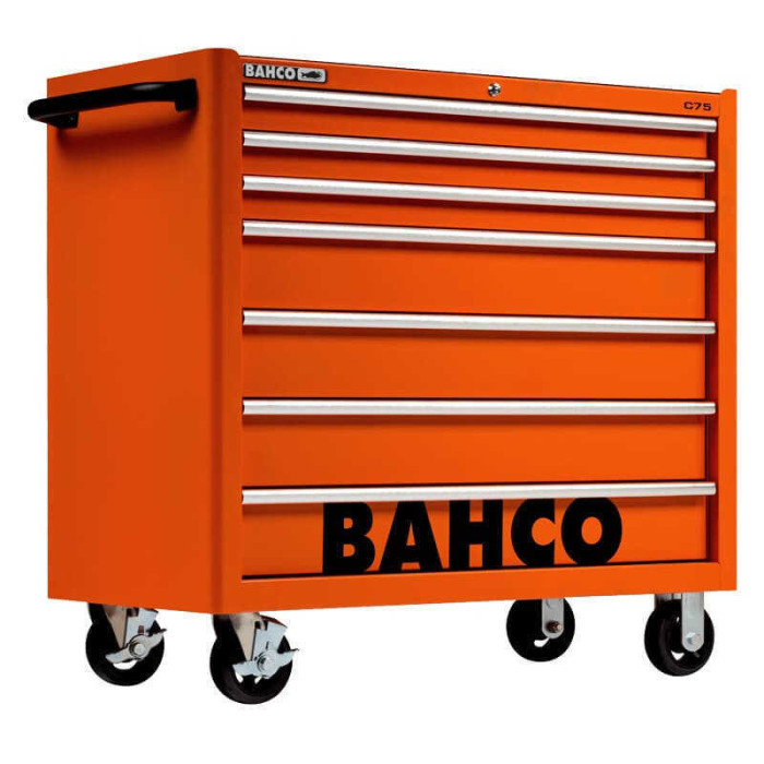 Servante d'atelier 7 tiroirs très grande capacité orange Bahco 1475KXL7 | ProForPro