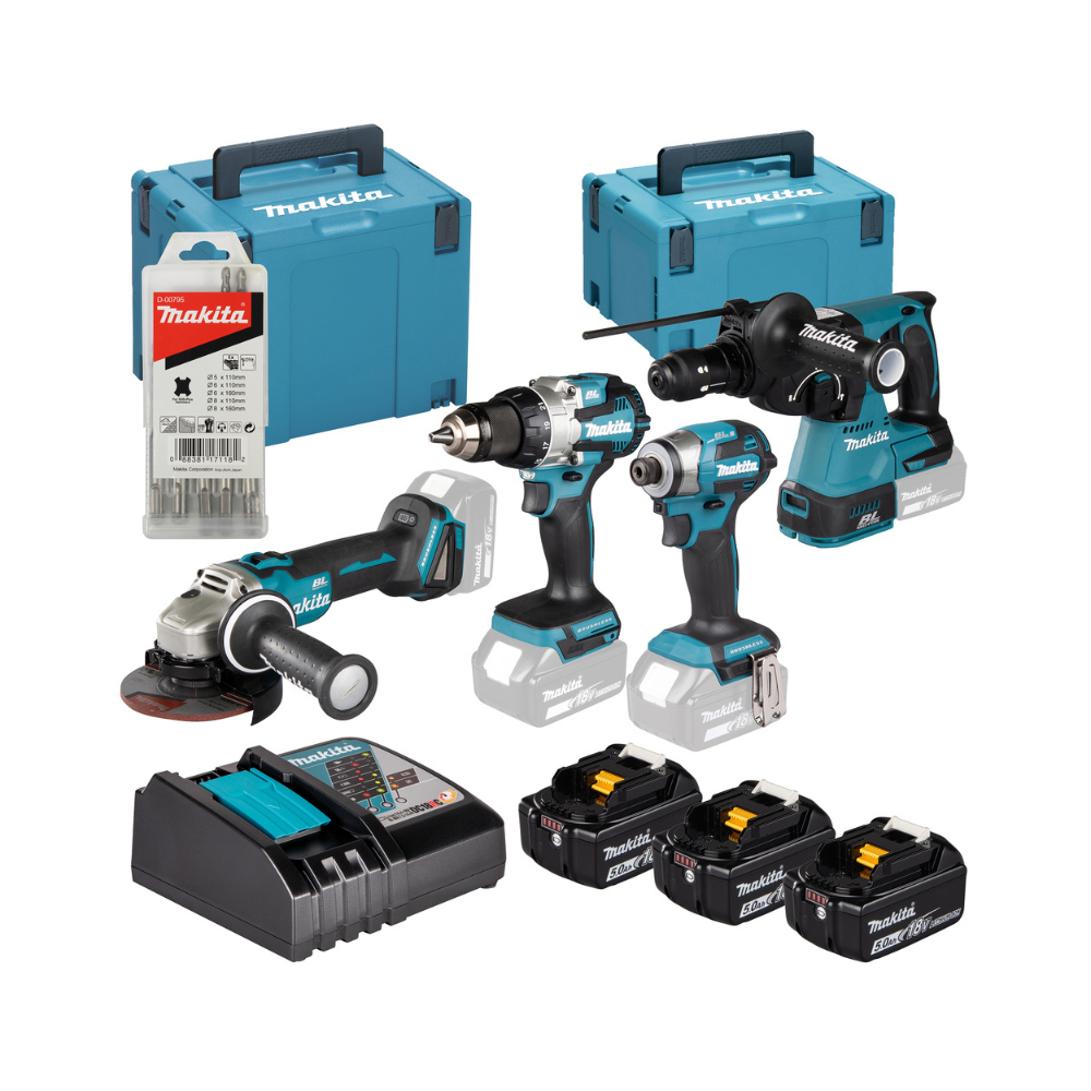 Combo 4 machines 18V LXT Makita DLX4196JX1 3x5,0 Ah | ProForPro