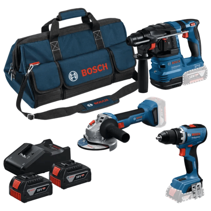 Pack 3 outils 18V Bosch Professional 2x 4,0 Ah en sac