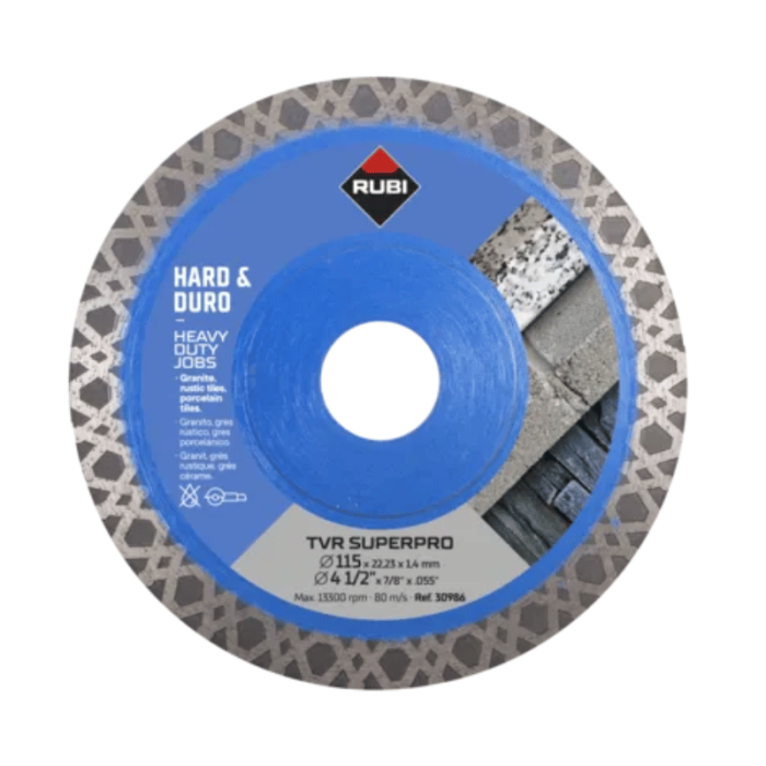 Disque diamant TVR Ø 125 mm matériaux durs Rubi