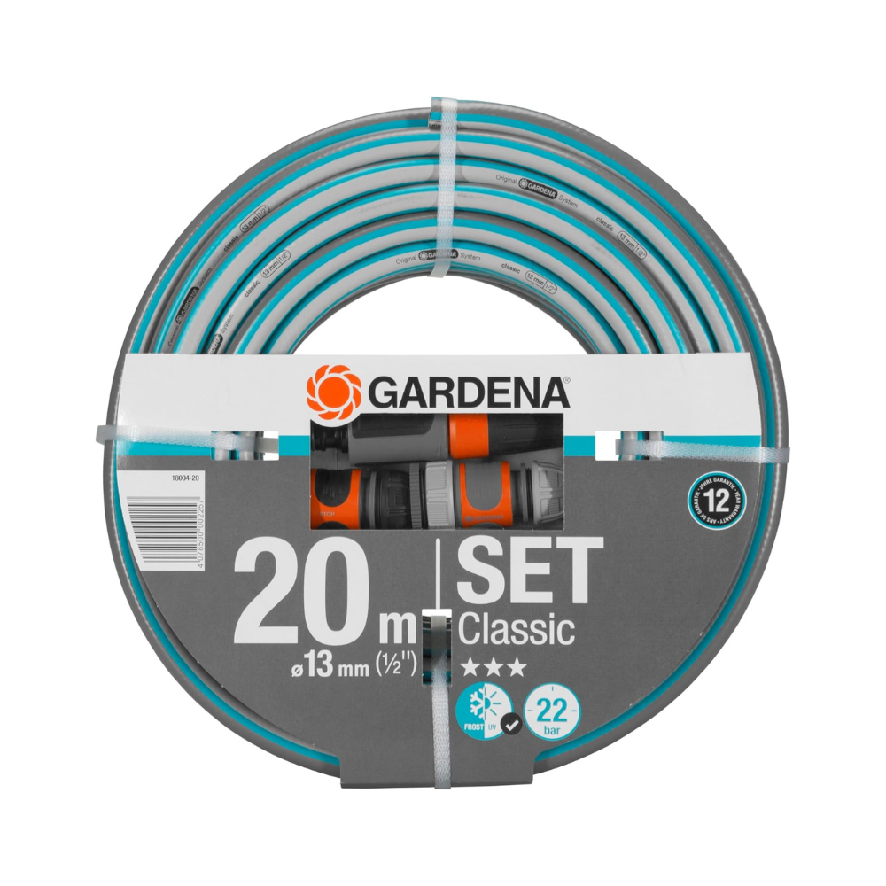 Tuyau d'arrosage 20 m + accessoires de raccordement Gardena 18004-20