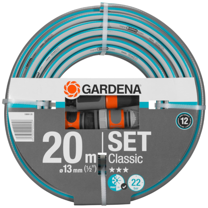 Tuyau d'arrosage 20 m + accessoires de raccordement Gardena 18004-20