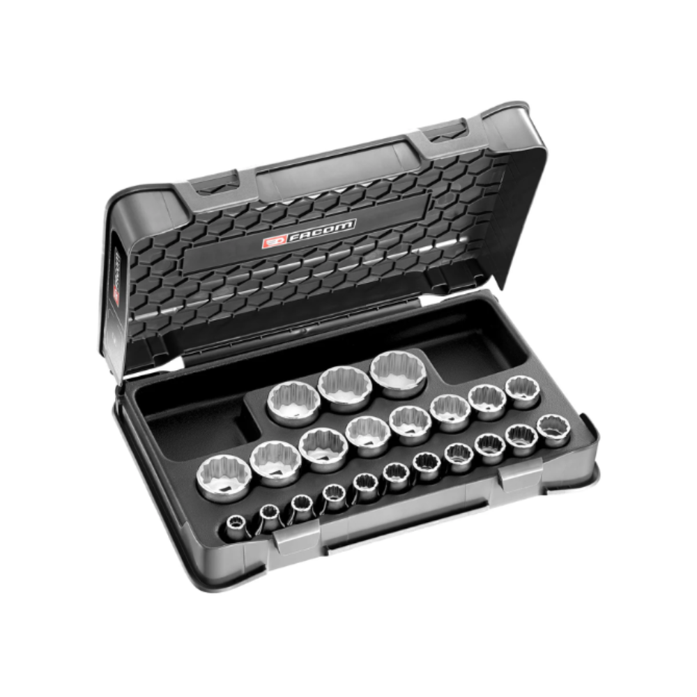 Coffret douilles 12 pans 1/2" 22 pièces Facom S.400B | ProForPro