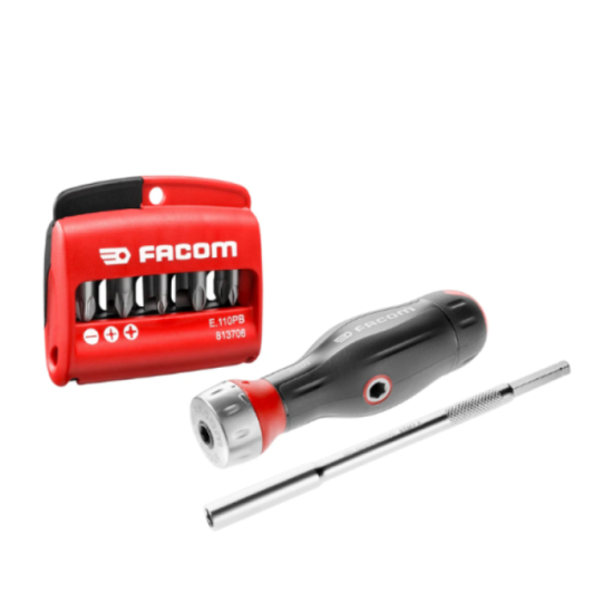 Tournevis à cliquet Protwist 3 en 1 + 10 embouts Facom ATCL.2A3PB | ProForPro