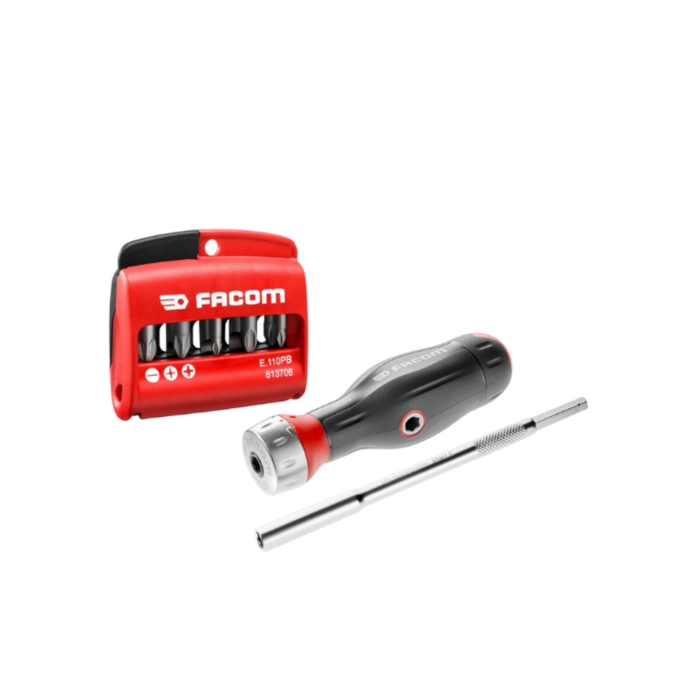 Tournevis à cliquet Protwist 3 en 1 + 10 embouts Facom ATCL.2A3PB | ProForPro