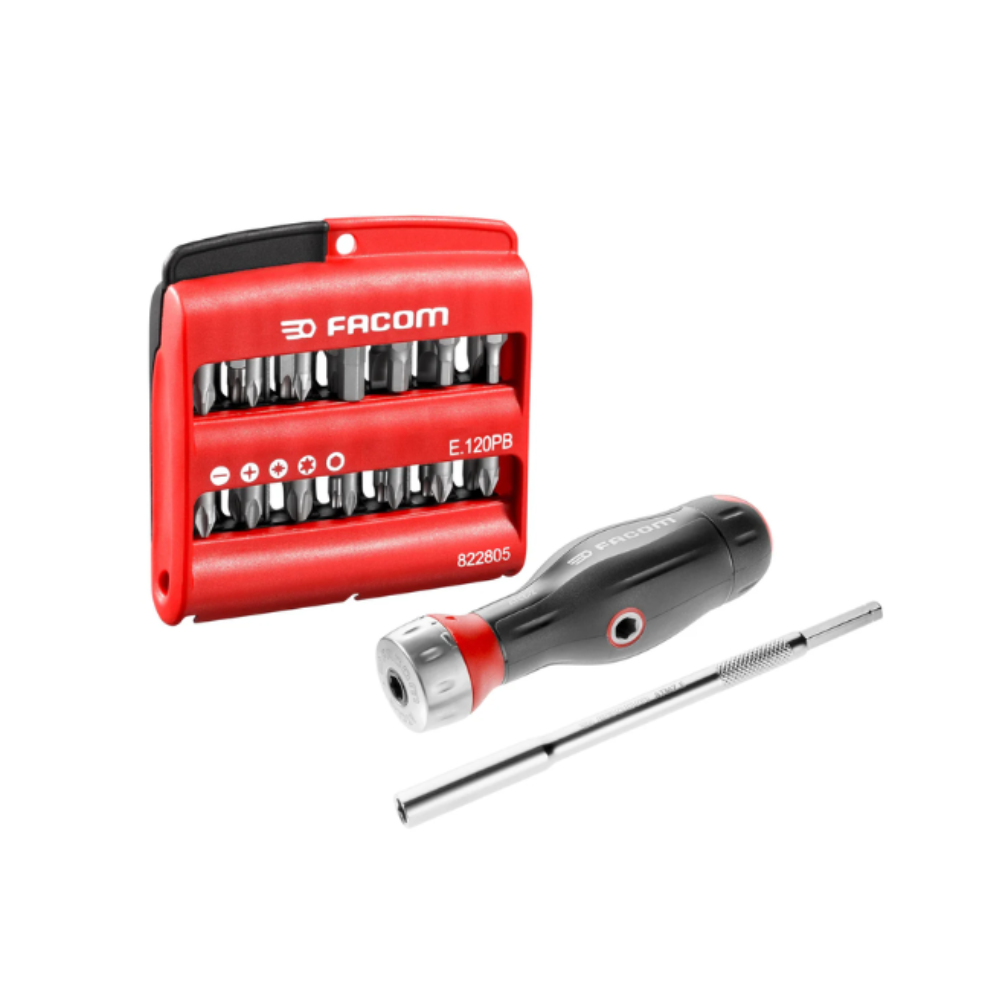 Tournevis à cliquet Facom PROTWIST 3 en 1 + 28 embouts | ProForPro