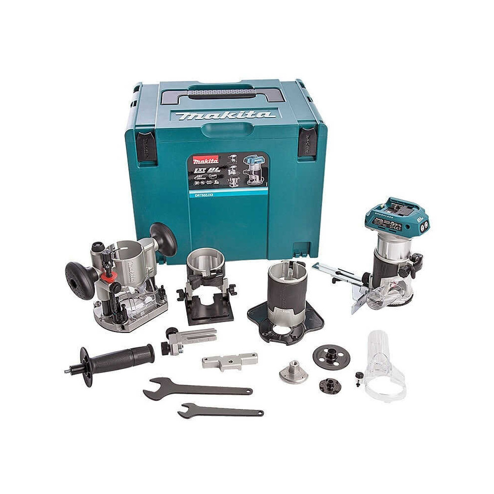 Affleureuse sans fil Makita 18V LXT pinces 6 et 8 mm