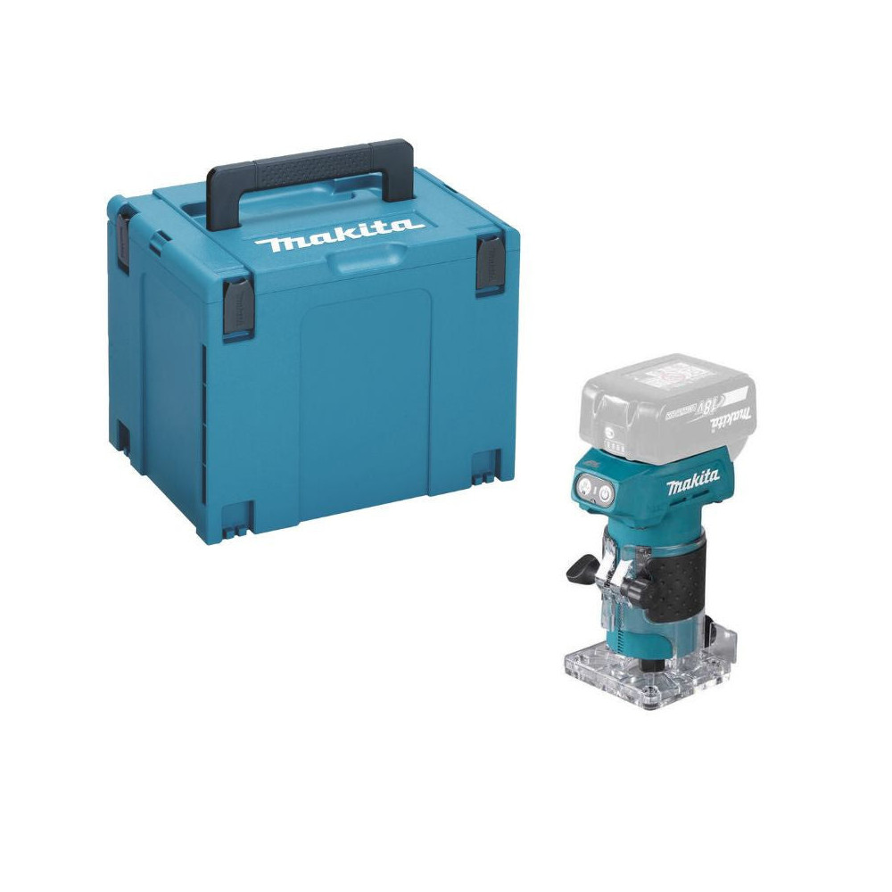 Affleureuse sans fil Makita 18V LXT pince 6 mm ( en Makpac)