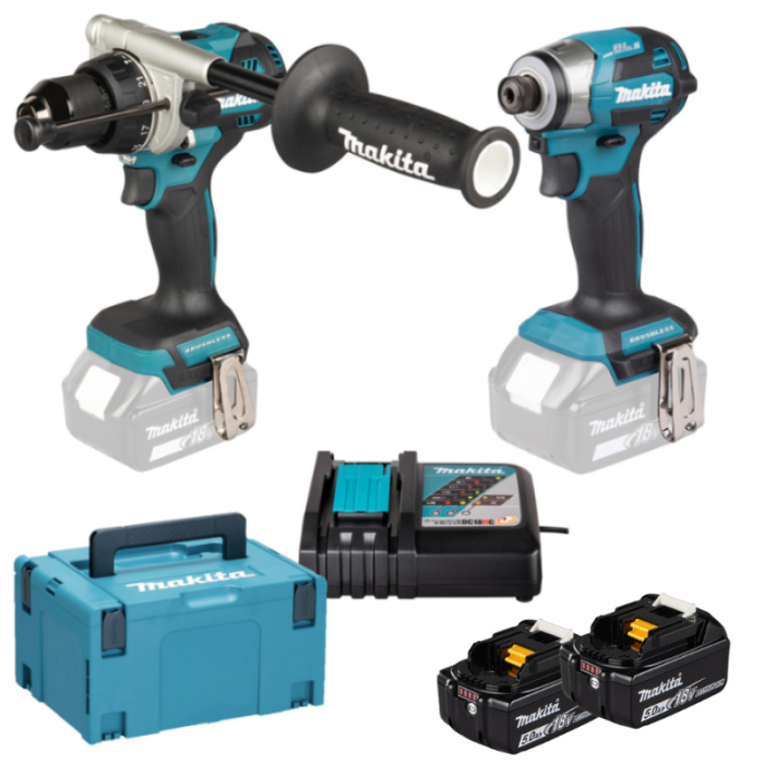 Makita Combo pack 18V LXT : perceuse à percussion + visseuse à chocs
