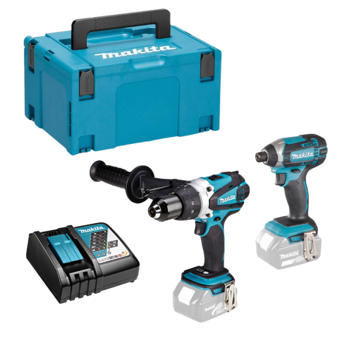 Makita Combo pack 18V LXT : perceuse à percussion + visseuse à chocs