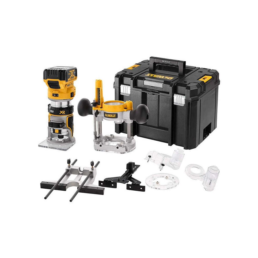 DeWalt Affleureuse sans fil 18V XR brushless, pince 8 mm