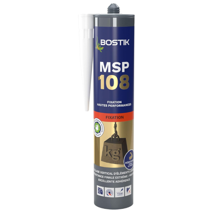 Mastic MS polymères de fixation 290 ml blanc - Bostik