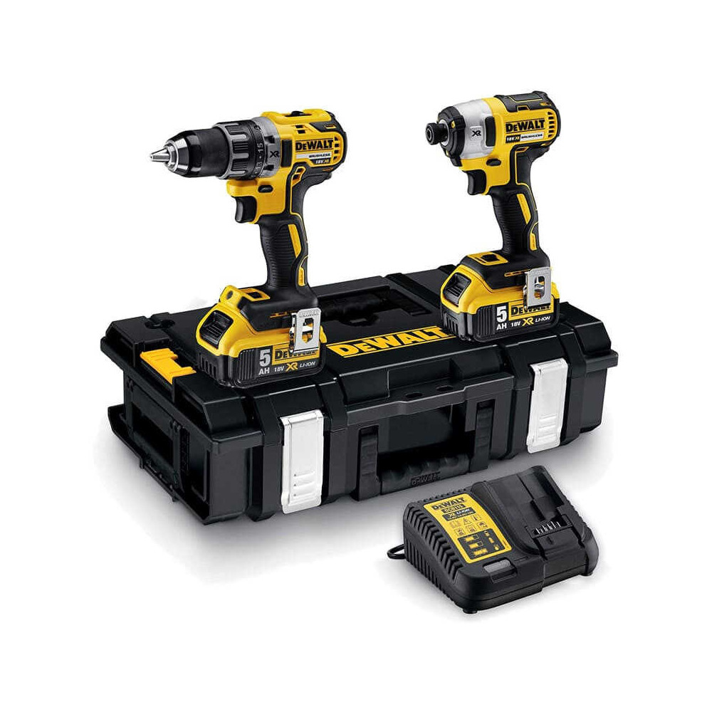 Pack 18V perceuse-visseuse + visseuse à chocs (2x 5,0 Ah) - Dewalt