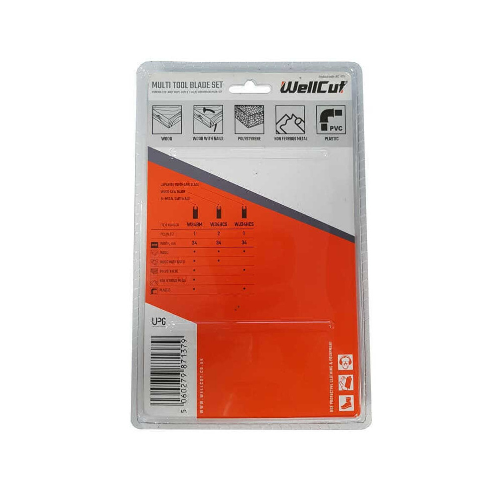 Lames pour outil multifonctions wellcut wc MT4