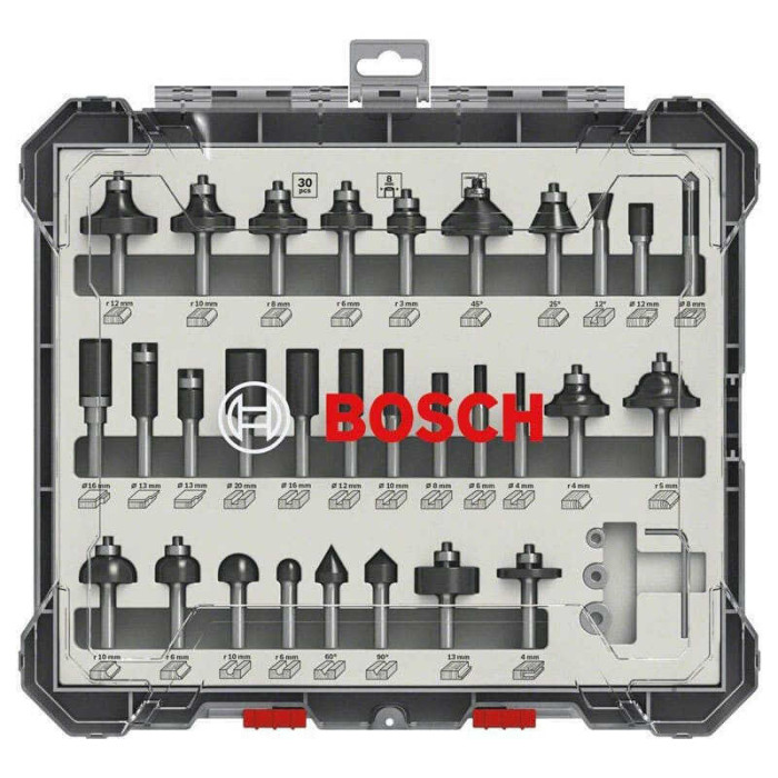 Coffret de 30 fraises Bosch professional 2607017475