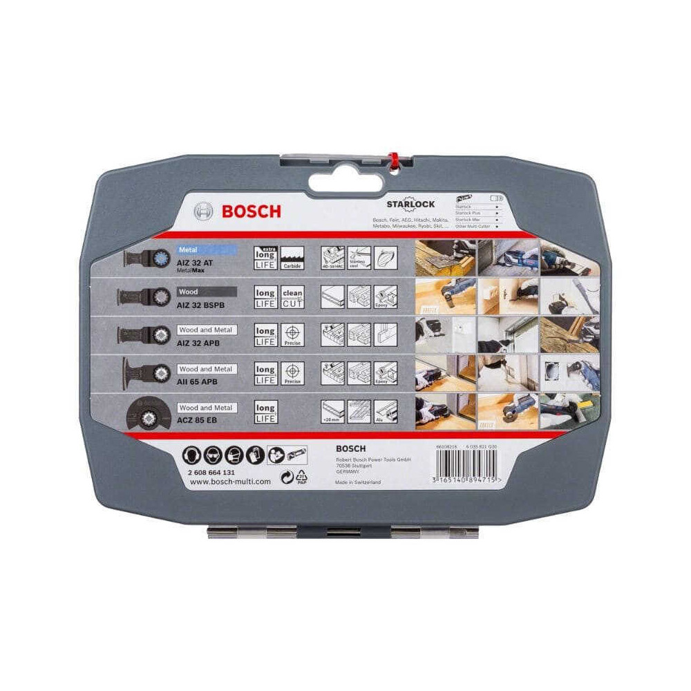 Coffret de lames starlock 5 pieces Bosch 2608664131